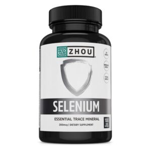 Frasco Zhou Selenium 200 mcg capsulas veganas