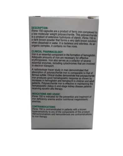 Presentación de 100 cápsulas iFerex