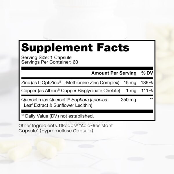 Version 1.0.0 Zinc Defense cápsulas veganas