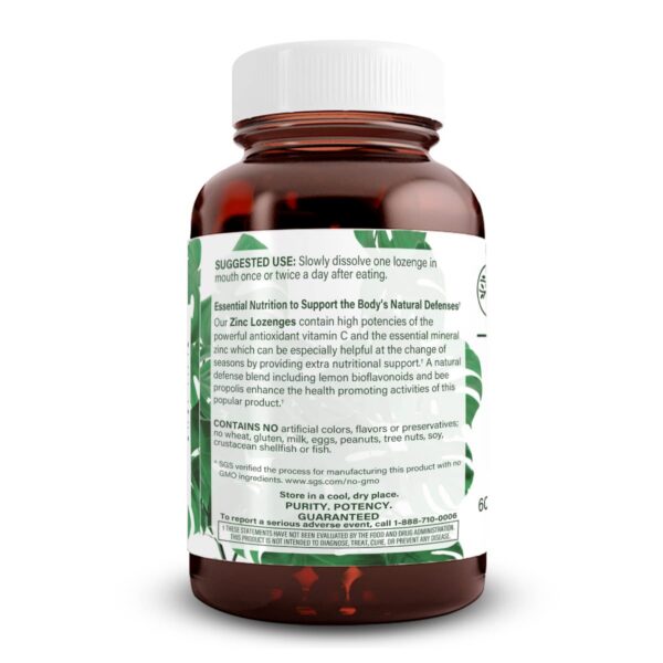 Zinc gluconato sublingual detalle