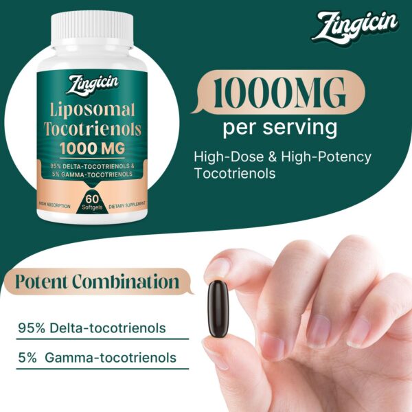 Etiqueta trasera de Zingicin Tocotrienols