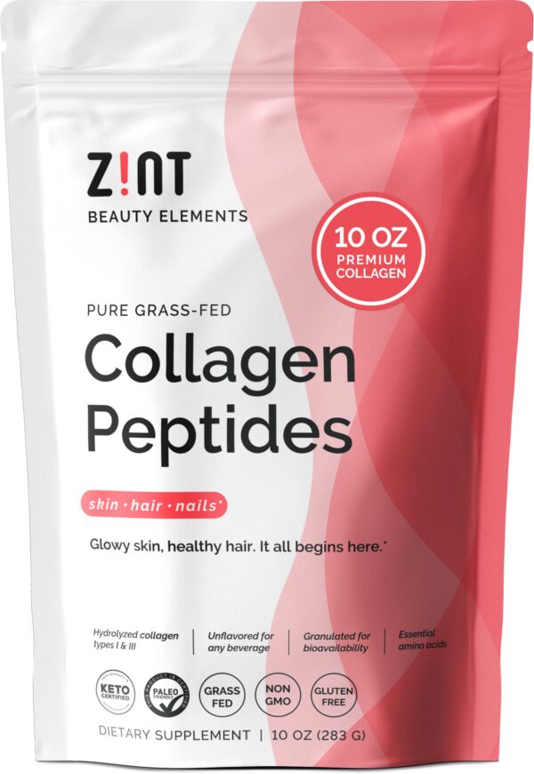 Frente de Zint Collagen Peptides Powder