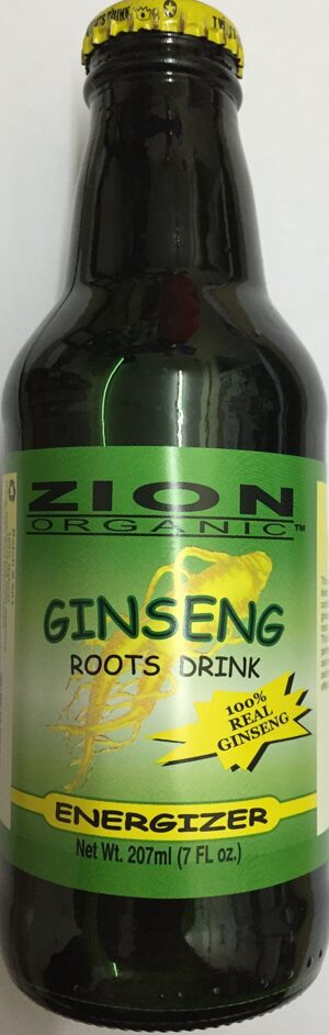 Zion Organic bebida natural raíz de ginseng botella