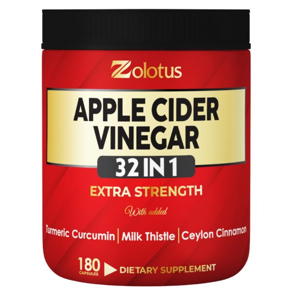 Zolotus cápsulas vinagre sidra manzana 180 unidades apoyo digestivo