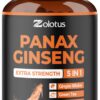 Zolotus ginseng rojo panax suplemento botella frontal