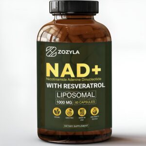 Frente del envase ZOZYLA Liposomal NAD+ con Resveratrol