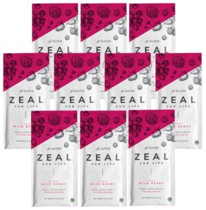 Frente de Zurvita Zeal for Life Wellness Drink Mix Wild Berry