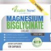 120 cápsulas de magnesio bisglicinato para salud muscular
