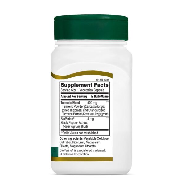 21st Century Cúrcuma 500 mg - detalle de cápsulas