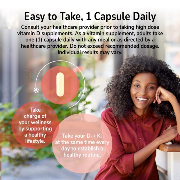 Cápsula individual de vitamina D3 + K2