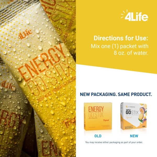 4Life Energy Go Stix mezcla tropical saludable 15 paquetes