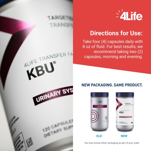 4Life KBU paquete de 120 cápsulas para salud urinaria