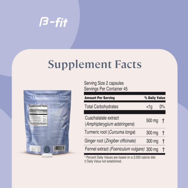 60 cápsulas digestivas naturales con hinojo y cuachalalate B-FIT