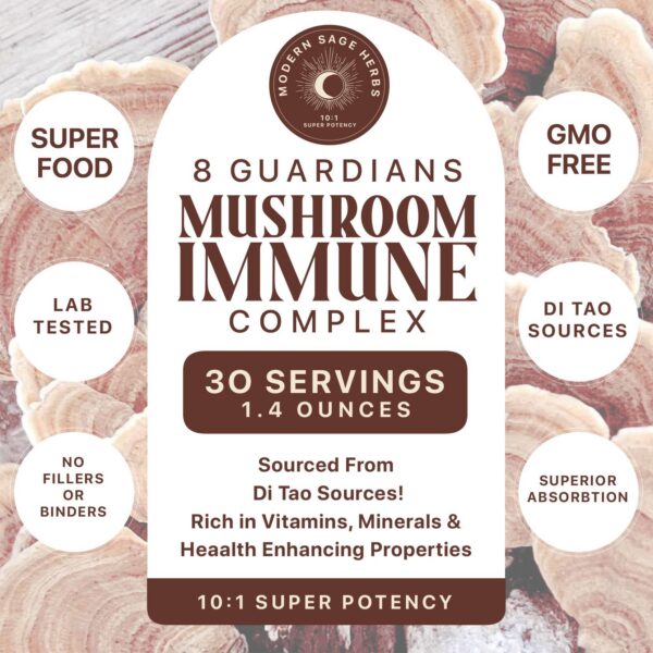 8 Guardians Suplemento de Hongos con ingredientes