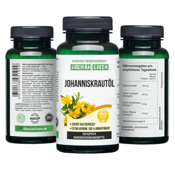 Aceite hierba san juan Siberia omega 6 7 9 capsulas nutriente