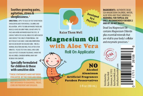 Aceite magnesio natural para niños calmante y para dormir