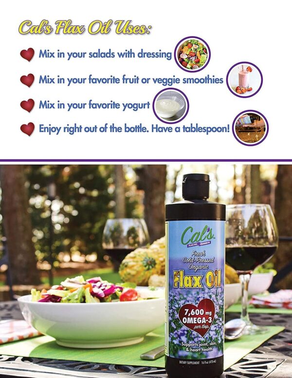 Aceite natural de linaza para uso diario Cal's alta pureza