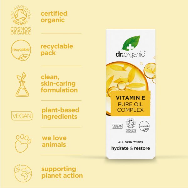Aceite natural vitamina e antioxidante Dr. Organic