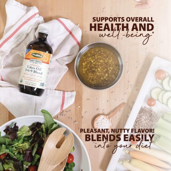 Aceite Omega 369 Flora en aplicación de comida