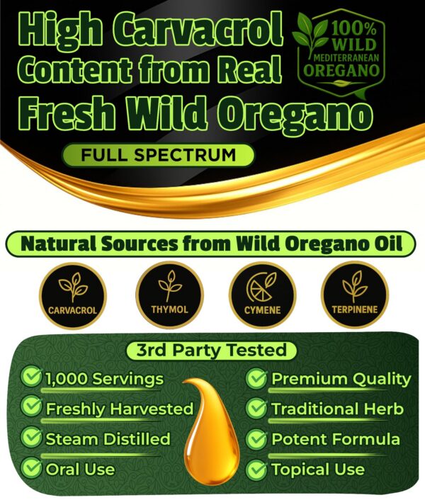 Aceite de orégano superior X95 mostrando etiqueta