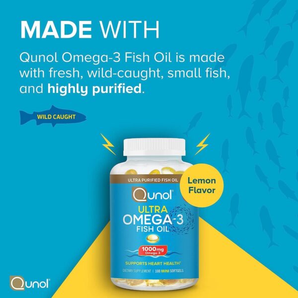 Aceite de pescado ultrapurificado Omega 3 EPA y DHA Qunol