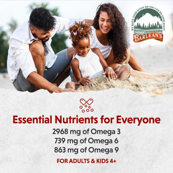 Version 1.0.0 Aceite vegano no OGM omega 3 6 9 Barlean's sabor a fruta