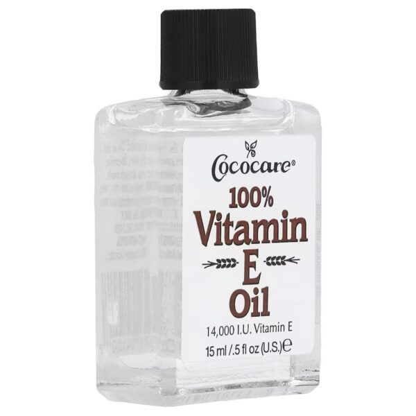 Botella aceite vitamina E Cococare textura sedosa 0.5 oz