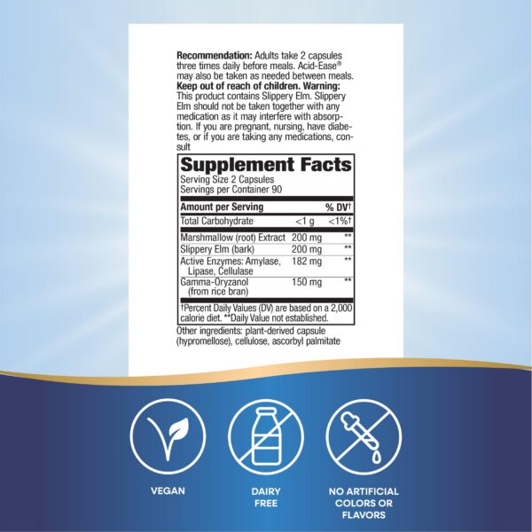 Envase con cápsulas Acid-Ease