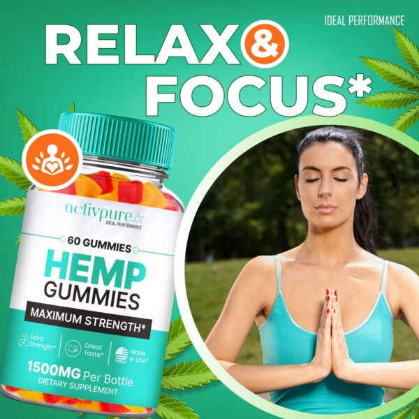 Envase lateral Activ Pure Hemp Gummies