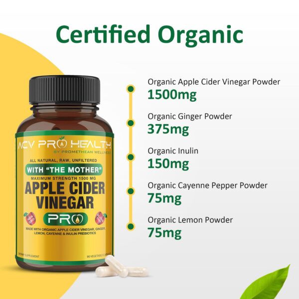 ACV Pro suplemento detox para alivio de reflujo y apoyo digestivo