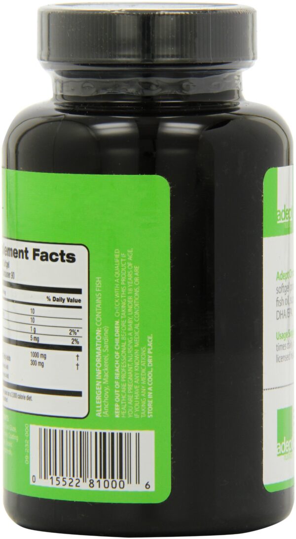 Etiqueta lateral de frasco Omega-3