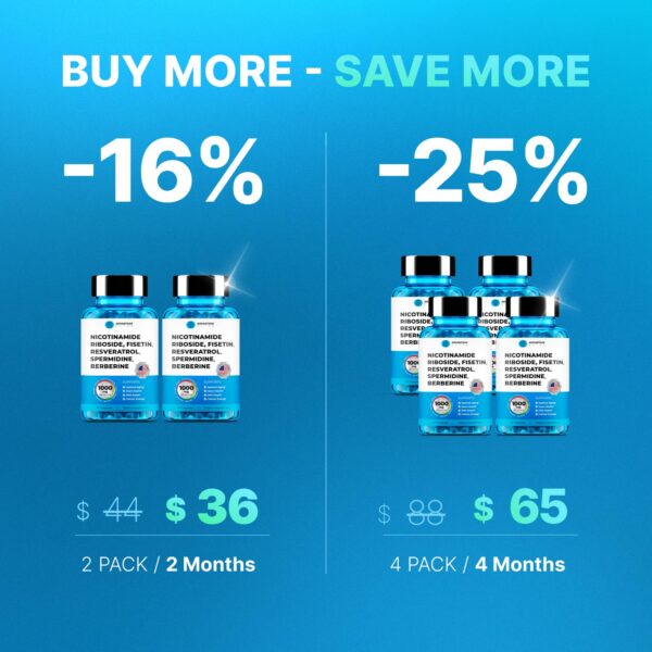 Vista lateral del envase AdvantageNutra NR liposomal