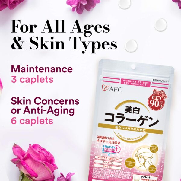 Caja y frasco AFC Japan Collagen White Beauty