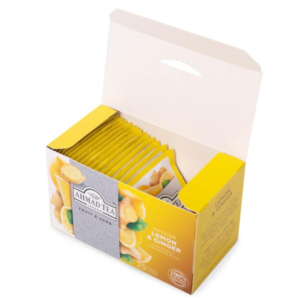 Ahmad Tea Limón Jengibre presentación individual bolsita té