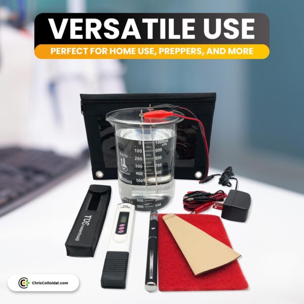 Kit para producir plata coloidal con energía flexible