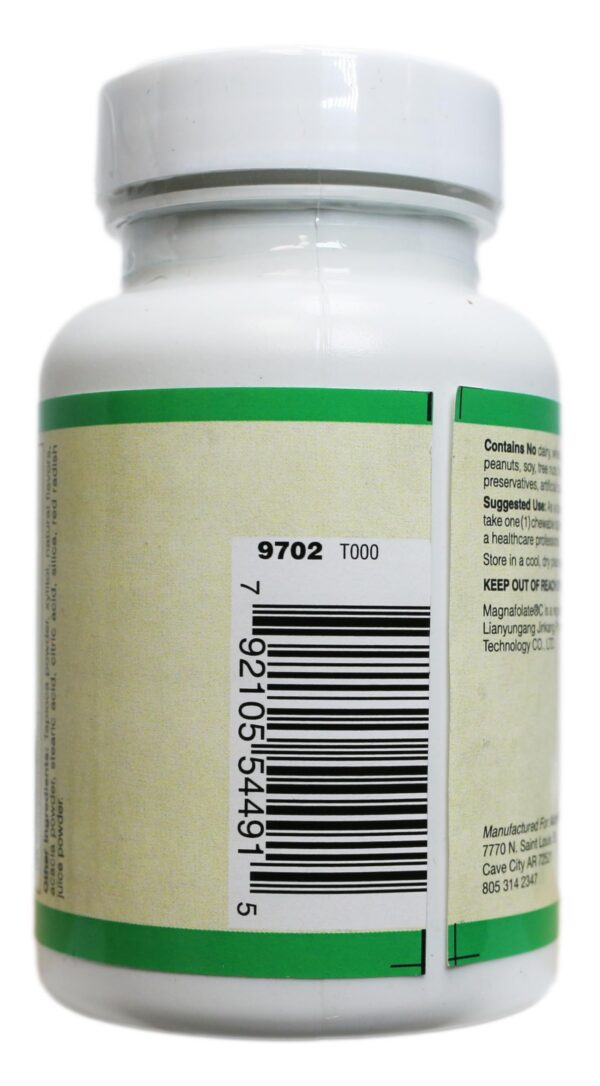 Frasco y gomas masticables en empaque