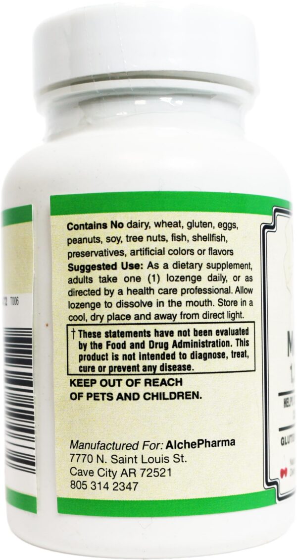 Frasco y etiqueta de AlchePharma