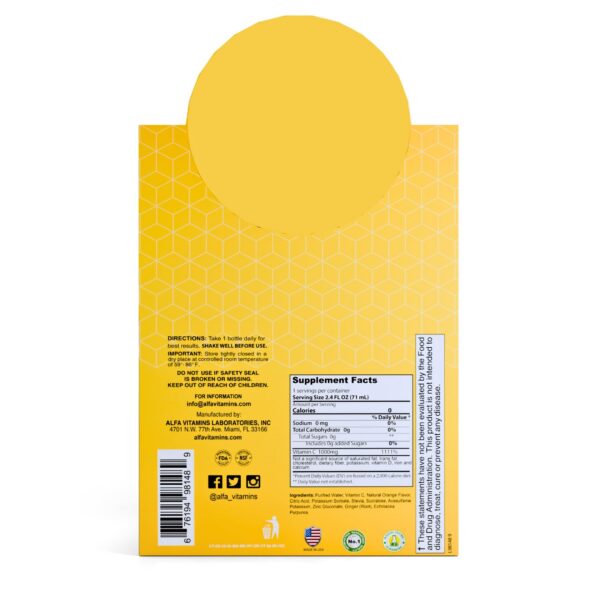 Vista lateral de la botella