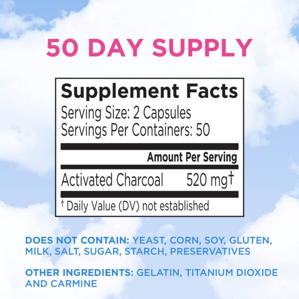 Alivio de gases con carbón activado Charcocaps rosa 100 cápsulas