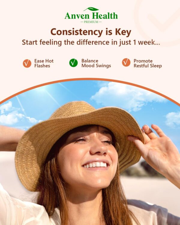 Alivio de síntomas menopausia Anven Health suplemento para mujer