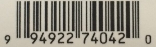 Frasco mostrado desde el frente