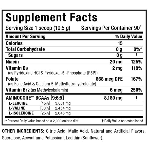 Mezcla suave de BCAA sabor Blue Raspberry