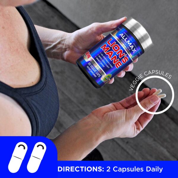 ALLMAX Lion’s Mane - envase lateral con cápsulas vegetales