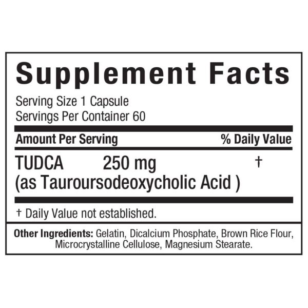 Lista de ingredientes Tudca+