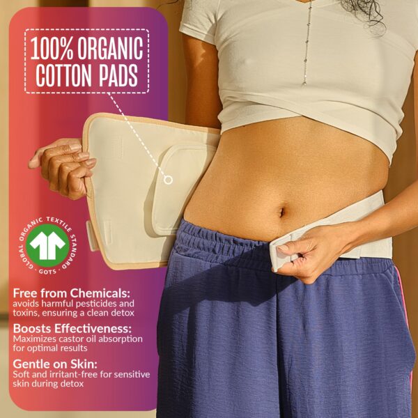 Almohadillas suaves algodón orgánico para aceite de ricino