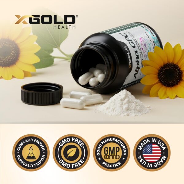 Etiqueta posterior de Alpha GPC Choline 600mg