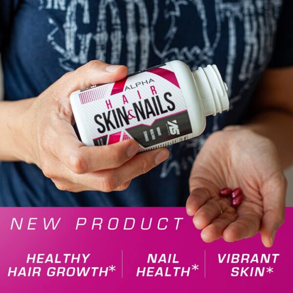 Cápsulas de Alpha Supps en primer plano