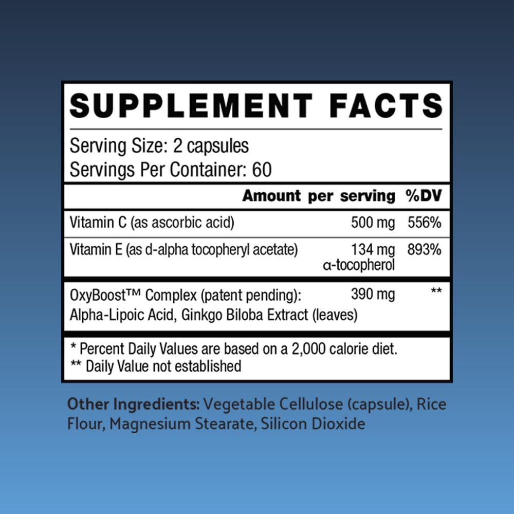 Altitude Rx Label Altitude RX OxyBoost Complex vitamina C y ácido alfa-lipoico