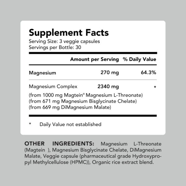 Envase de Magtein Magnesium Complex 90 cápsulas