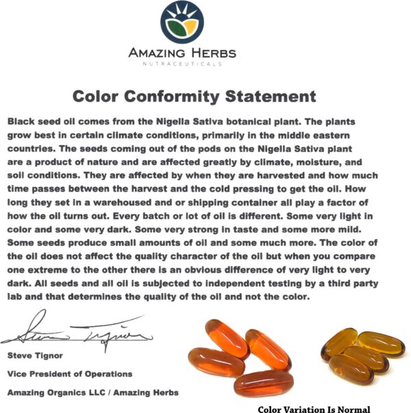 Detalle de etiqueta de productos Amazing Herbs